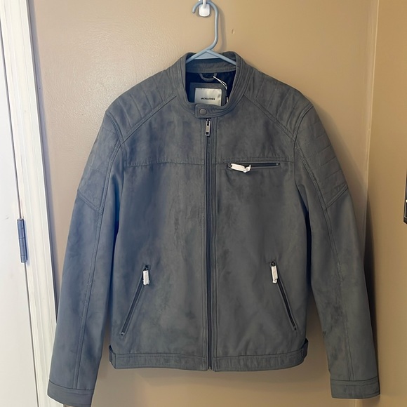 Jack & Jones Suede Bomber Jacket - Picture 1 of 9